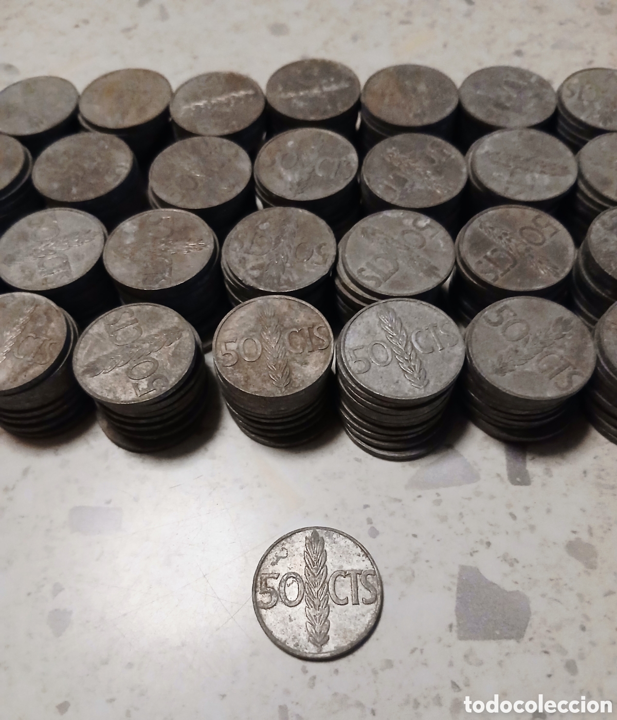 Monedas de Espa&ntilde;a: Lote de 427 monedas de 50 cts de 1966 - Foto 1