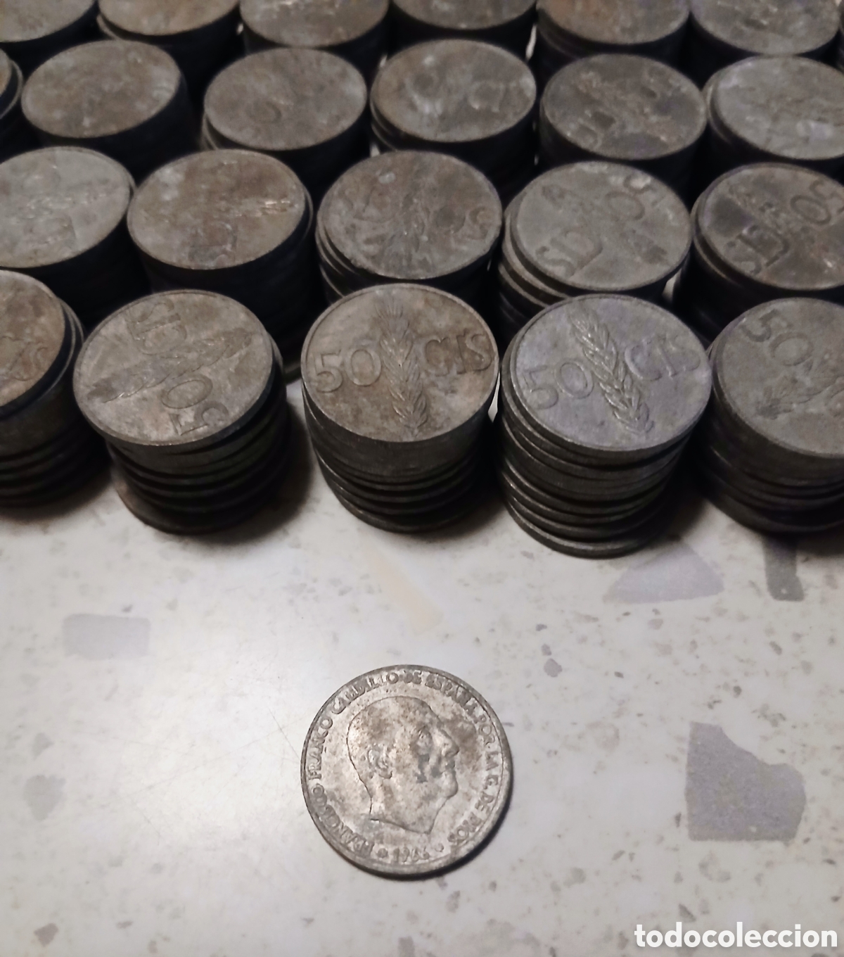 Monedas de Espa&ntilde;a: Lote de 427 monedas de 50 cts de 1966 - Foto 2