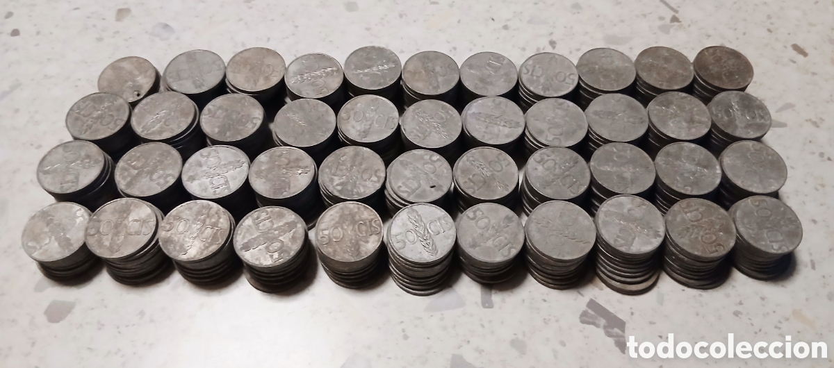 Monedas de Espa&ntilde;a: Lote de 427 monedas de 50 cts de 1966 - Foto 3