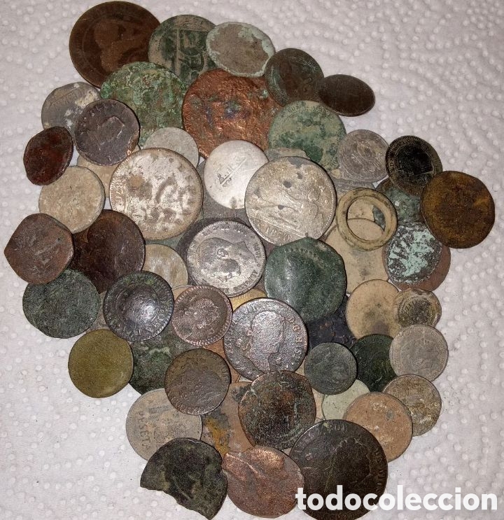 Monedas de Espa&ntilde;a: LOTE DE 65 MONEDAS ANTIGUAS - Foto 1