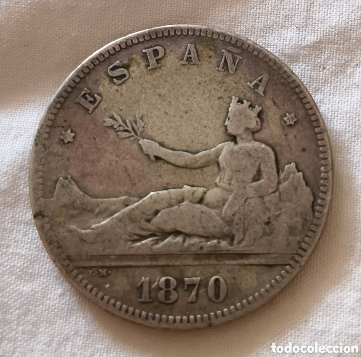 Monedas de Espa&ntilde;a: Moneda plata Espa&ntilde;a 1870
