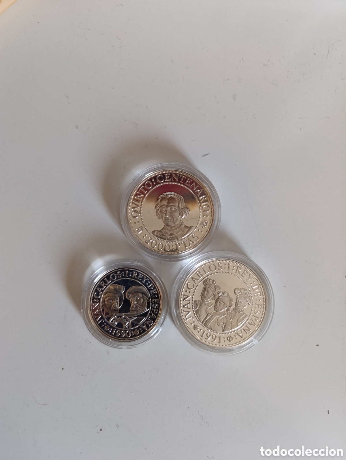 Monedas de Espa&ntilde;a: LOTE 4, 3 MONEDAS PLATA V CENTENARIO - Foto 1