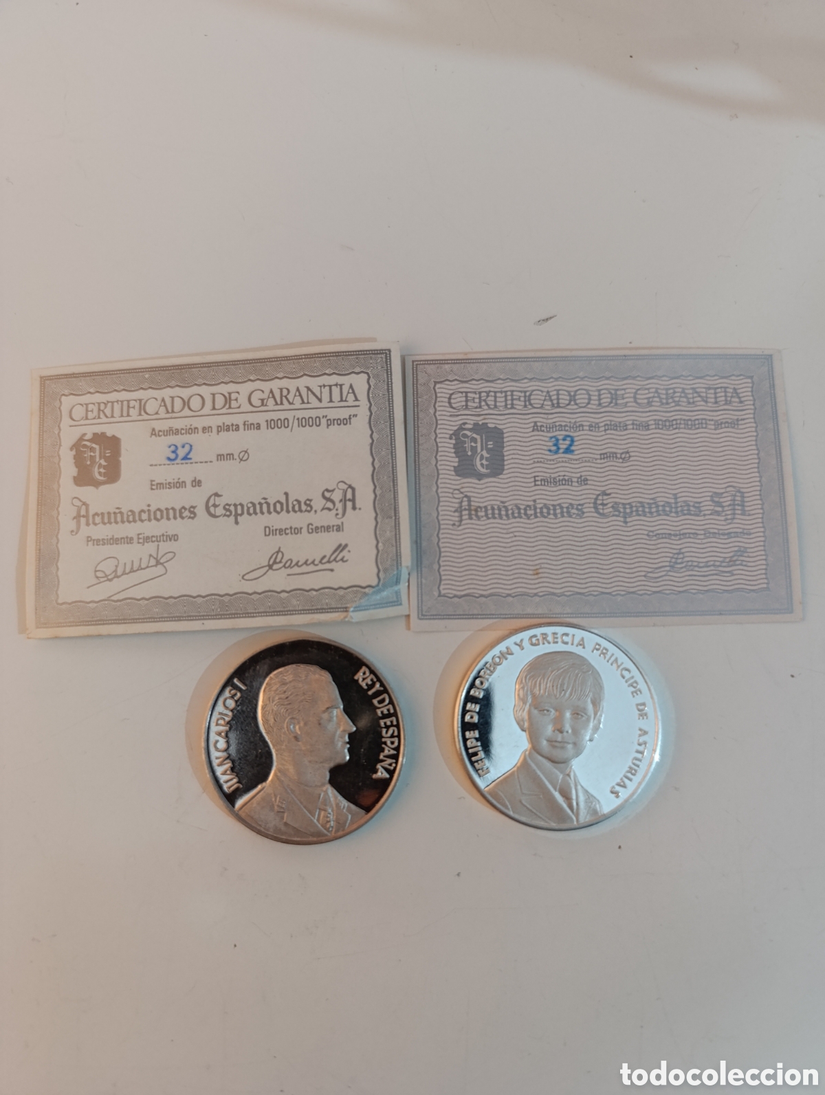 Monete di Spagna: LOTE 7, 2 monedas de Plata 100%