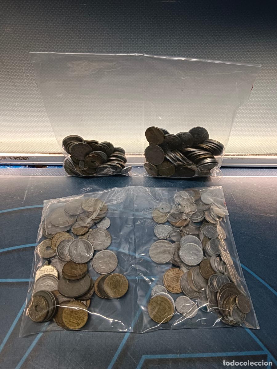 Monedas de Espa&ntilde;a: Dos bolsas de monedas variadas, pesetas