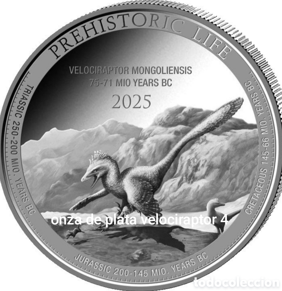 Monedas de Espa&ntilde;a: Velociraptor 4: 1 Troy Ounce - Plata .999 - Velociraptor 2025 - 31,1 gram - fine silver