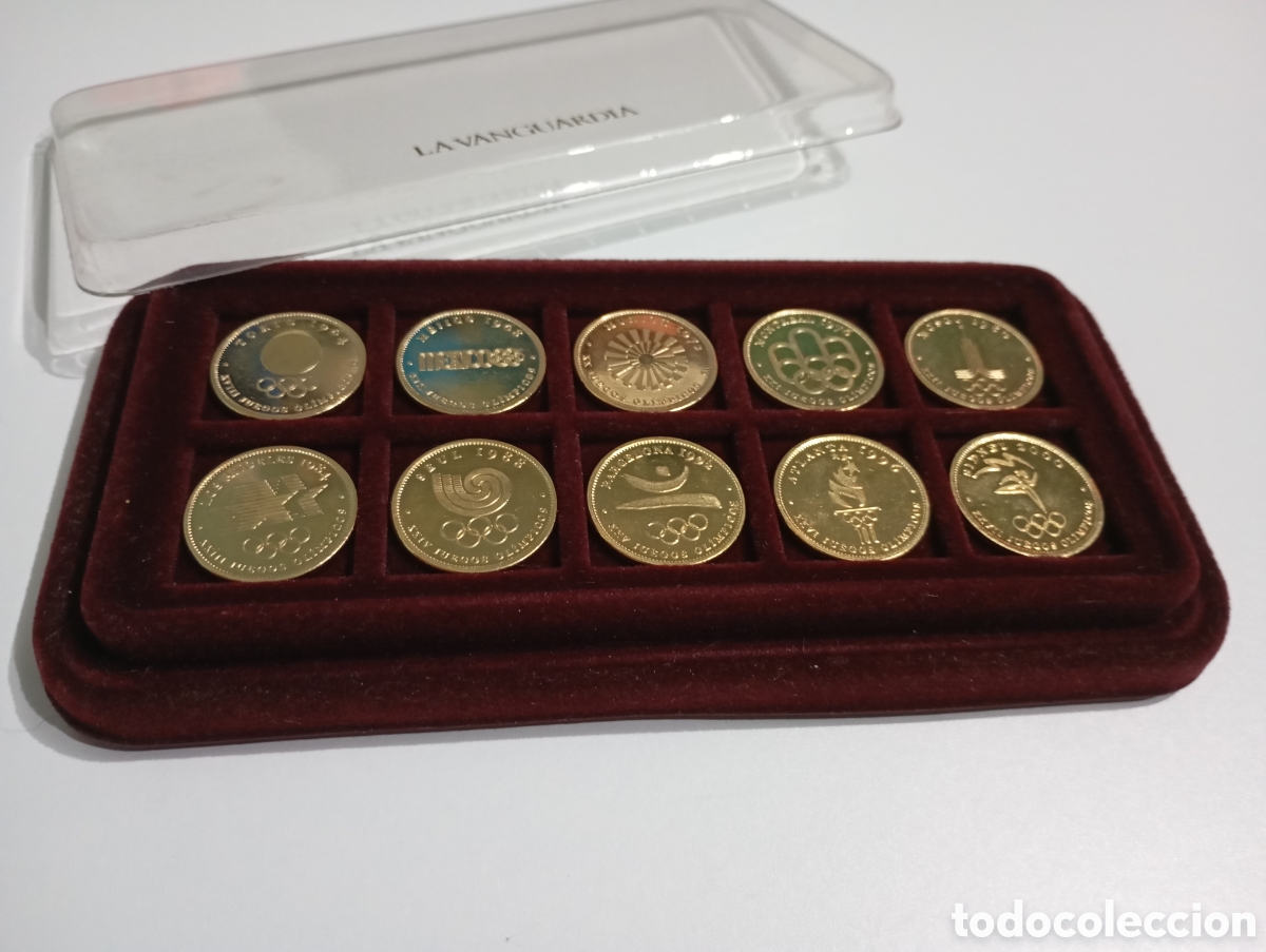 Monedas de Espa&ntilde;a: Monedas Ol&iacute;mpiadas chapado oro La Vanguardia # juegos ol&iacute;mpicos medalla Barcelona 92 Cobi numism&aacute;tic