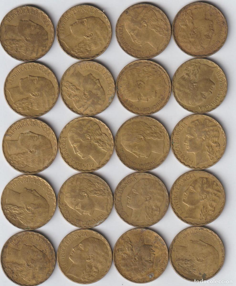 Monedas de Espa&ntilde;a: MONEDAS - LOTE DE 20 MONEDAS DE 1 PESETA 1937 (MBC/EBC)