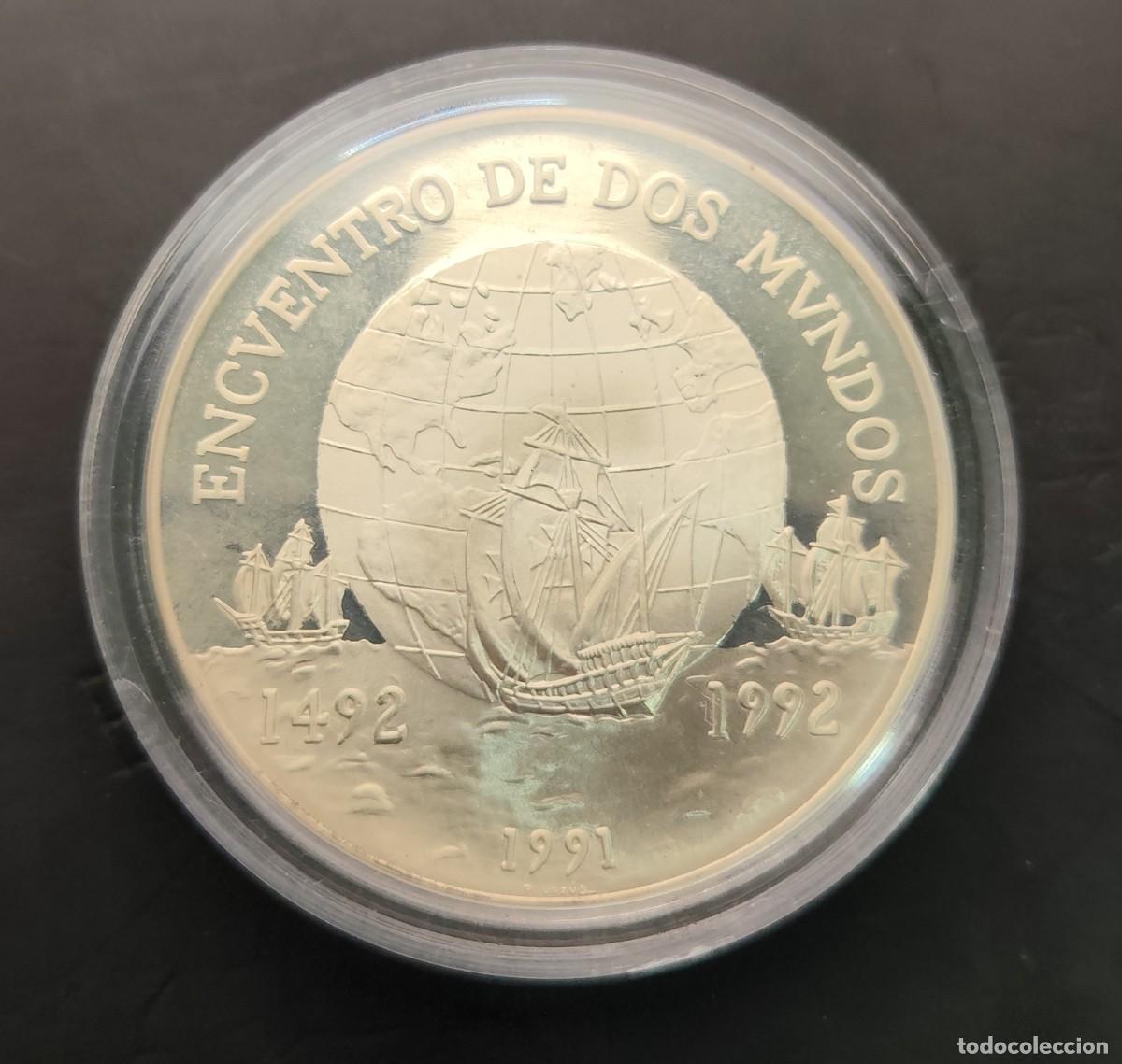Monedas de Espa&ntilde;a: ESPA&Ntilde;A A&Ntilde;O 1991 , 10.000 PESOS PLATA &rdquo; ENCUENTRO ENTRE MUNDOS &rdquo;