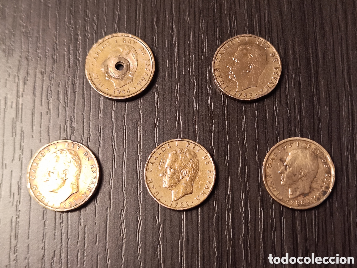 Moedas de Espanha: Lote 5 Antiguas Monedas 100 Pesetas