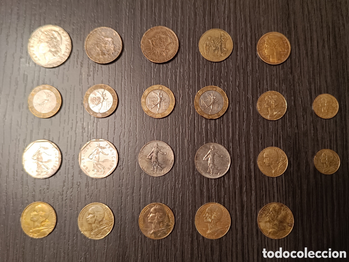 Moedas de Espanha: Lote 22 Antiguas Monedas Francesas