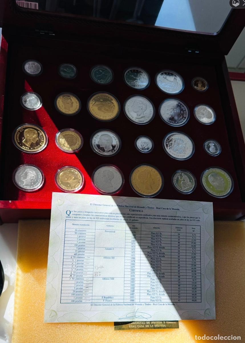 Monedas de Espa&ntilde;a: Colecci&oacute;n 24 Monedas Plata Y Oro Historia De La Peseta.