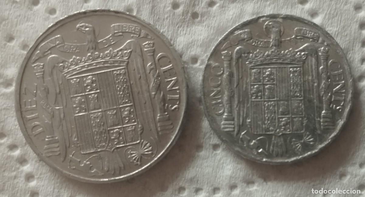 Monedas de Espa&ntilde;a: Monedas de 5 c&eacute;ntimos del a&ntilde;o 1953 sin circular
