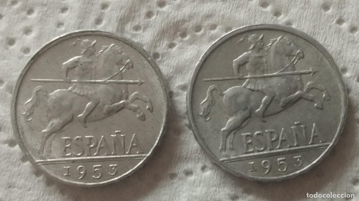 Monedas de Espa&ntilde;a: Monedas de 10 c&eacute;ntimos a&ntilde;o 1953 sin circular