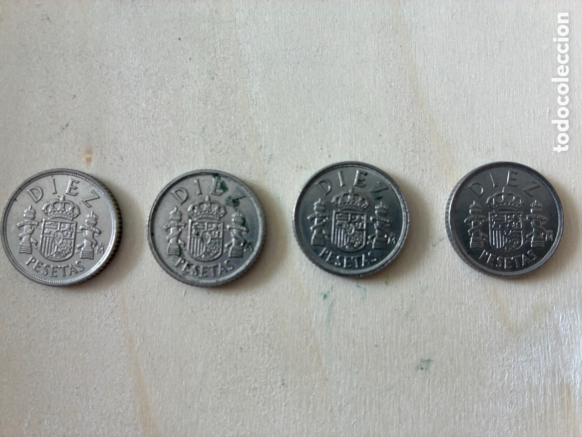 M&uuml;nzen von Spanien: 10 Pesetas de 1983 y 85