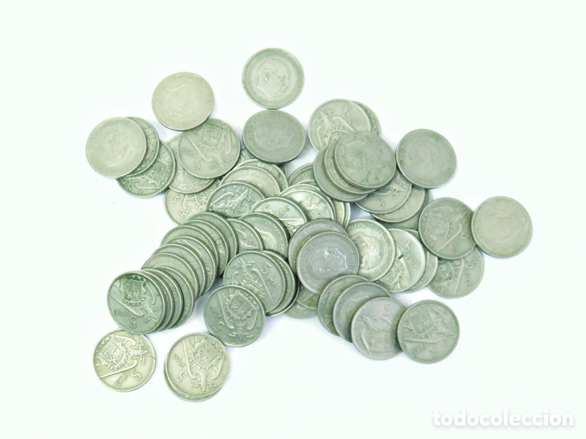 Monete di Spagna: Lote 20 Monedas 5 Pesetas Juan Carlos I M&oacute;dulo Peque&ntilde;o Variadas