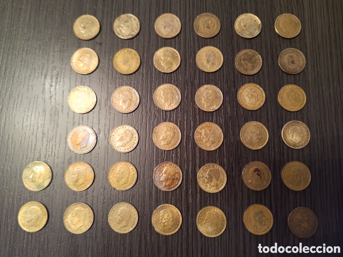 Monnaies d'Espagne: Lote 43 Antiguas Monedas 1 peseta