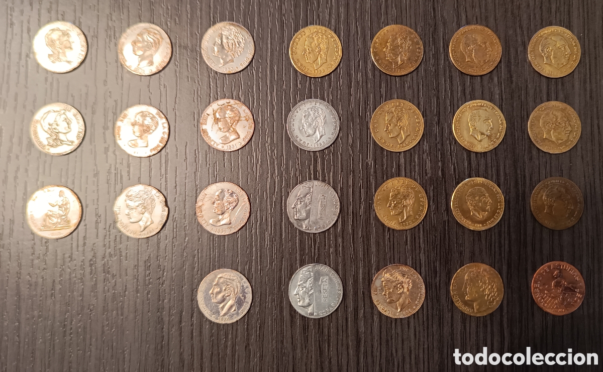 Monnaies d'Espagne: Lote 26 Antiguas Monedas Historia de la Peseta
