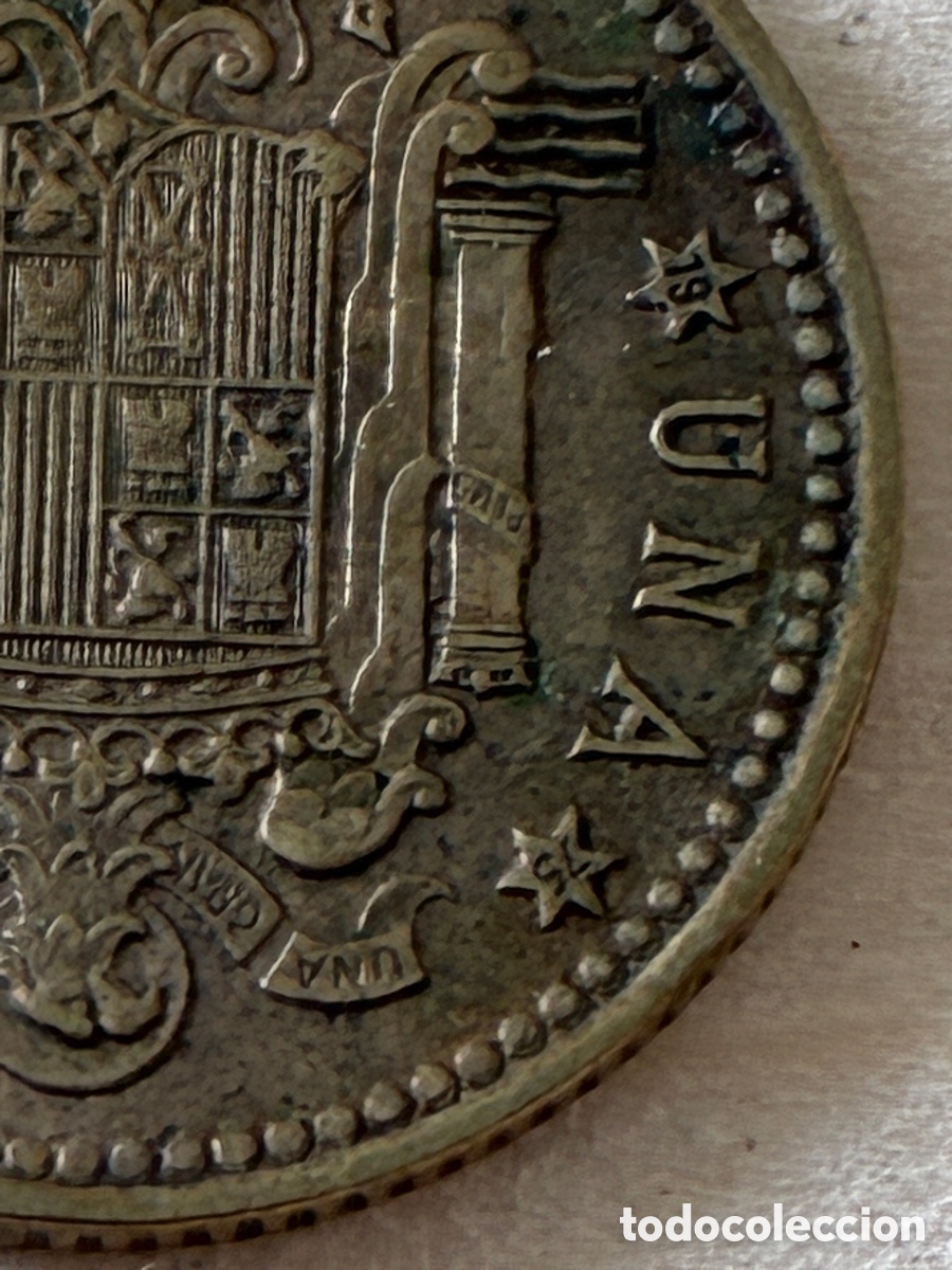 Monedas de Espa&ntilde;a: Una peseta del 1966 estrella 75 - Foto 4