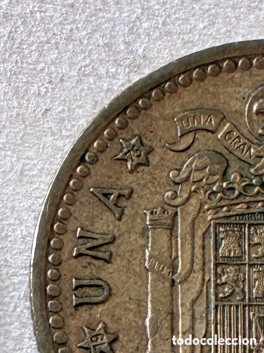 Monedas de Espa&ntilde;a: Una peseta del 1966 estrella 75 - Foto 5
