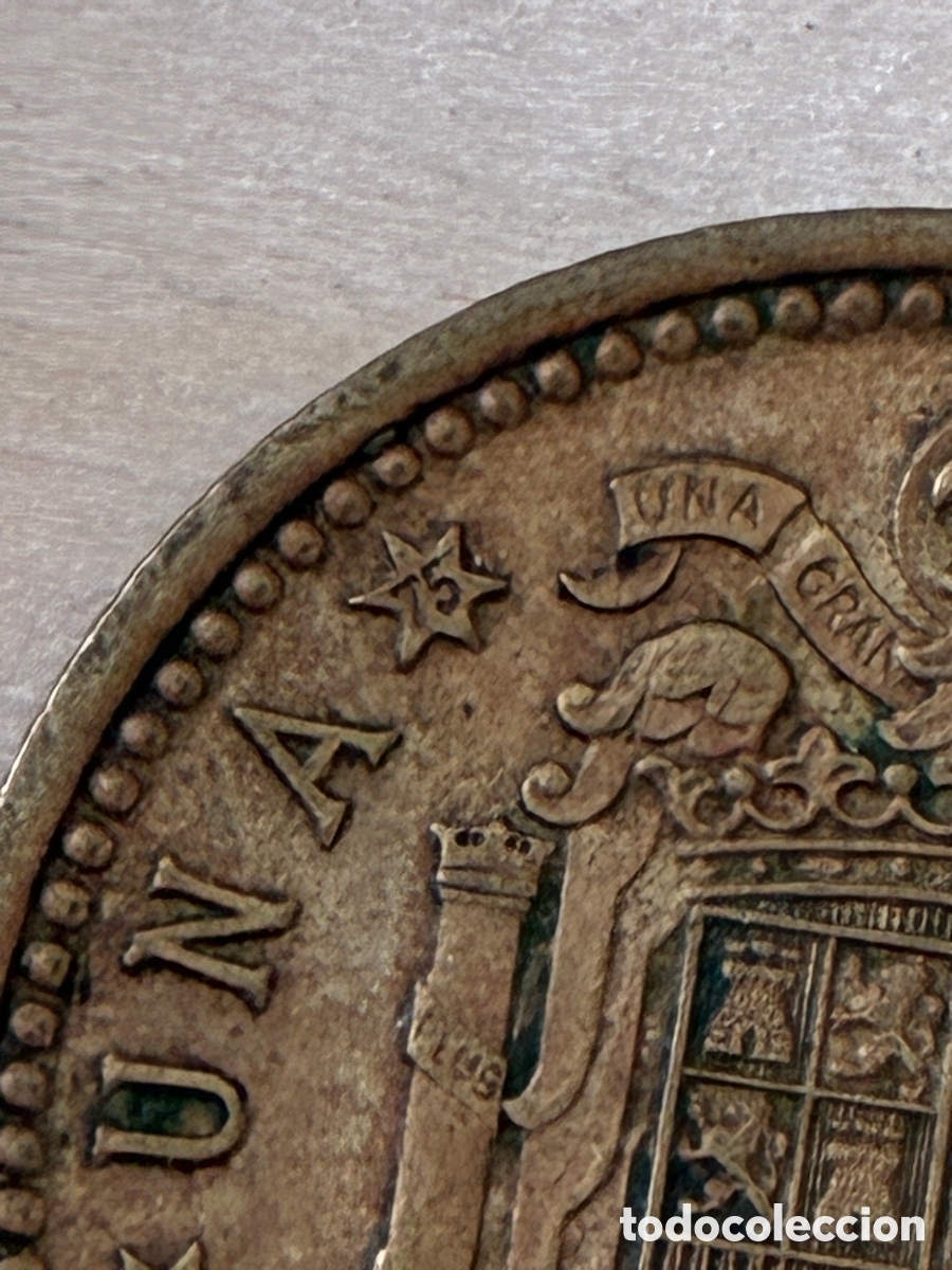 Monedas de Espa&ntilde;a: Una peseta del 1966 estrella 75 - Foto 7