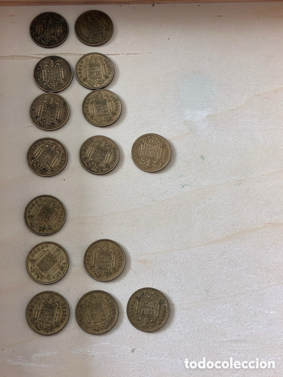 Monedas de Espa&ntilde;a: 1 peseta de 1966 estrellas 68,69,70,71,72,73,74