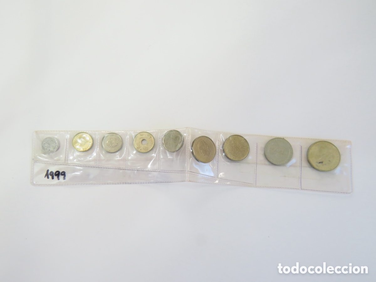Monedas de Espa&ntilde;a: Tira Oficial Pesetas 1999 Completa &Uacute;ltima Emisi&oacute;n Juan Carlos I
