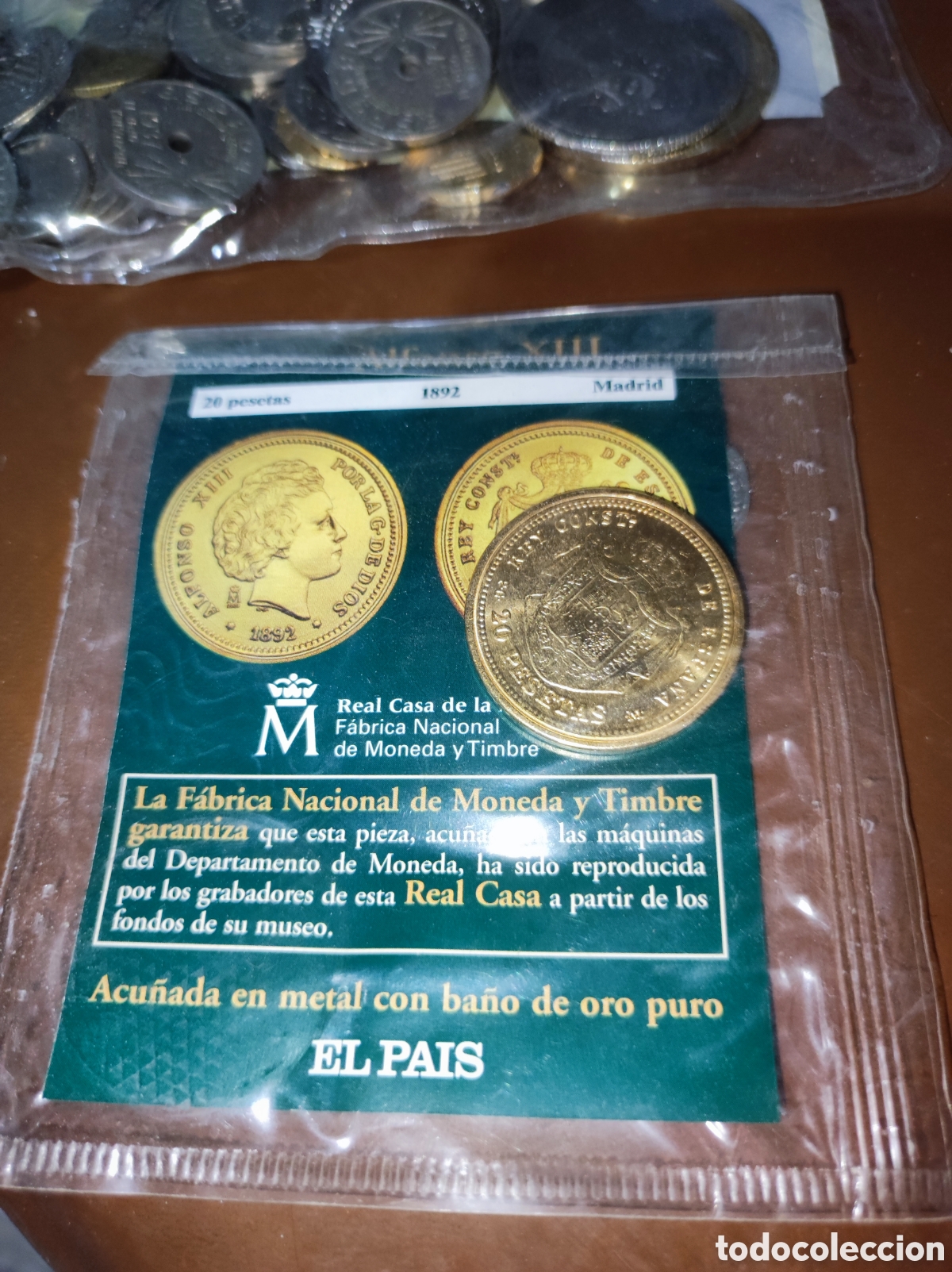 Monedas de Espa&ntilde;a: Reproducci&oacute;n moneda Alfonso XIII 1892 - El Pa&iacute;s - Del Real a la Peseta