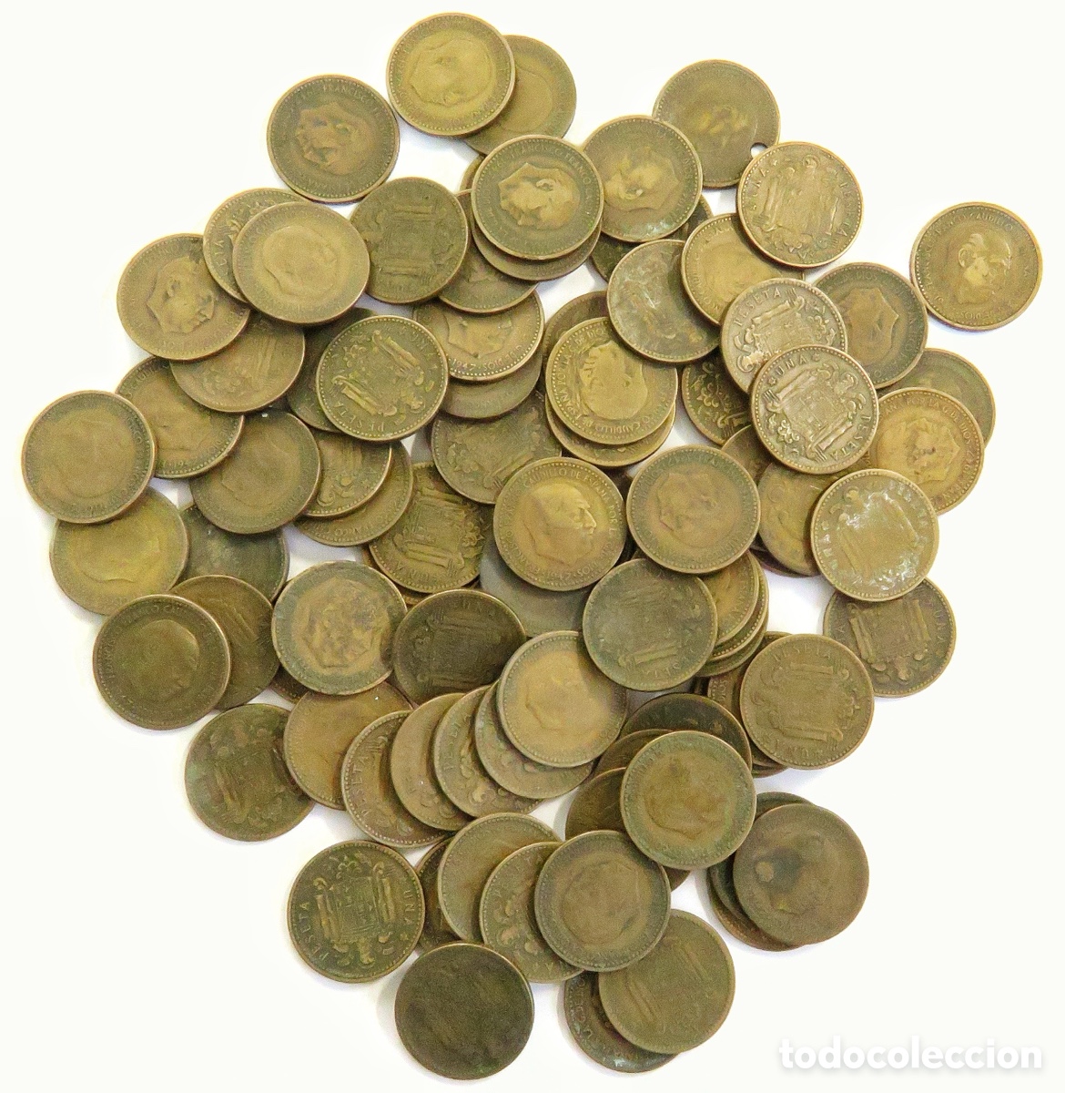 Monnaies d'Espagne: Gran Lote Pesetas Franco 1947 .312 gr .Estrellas Revisar