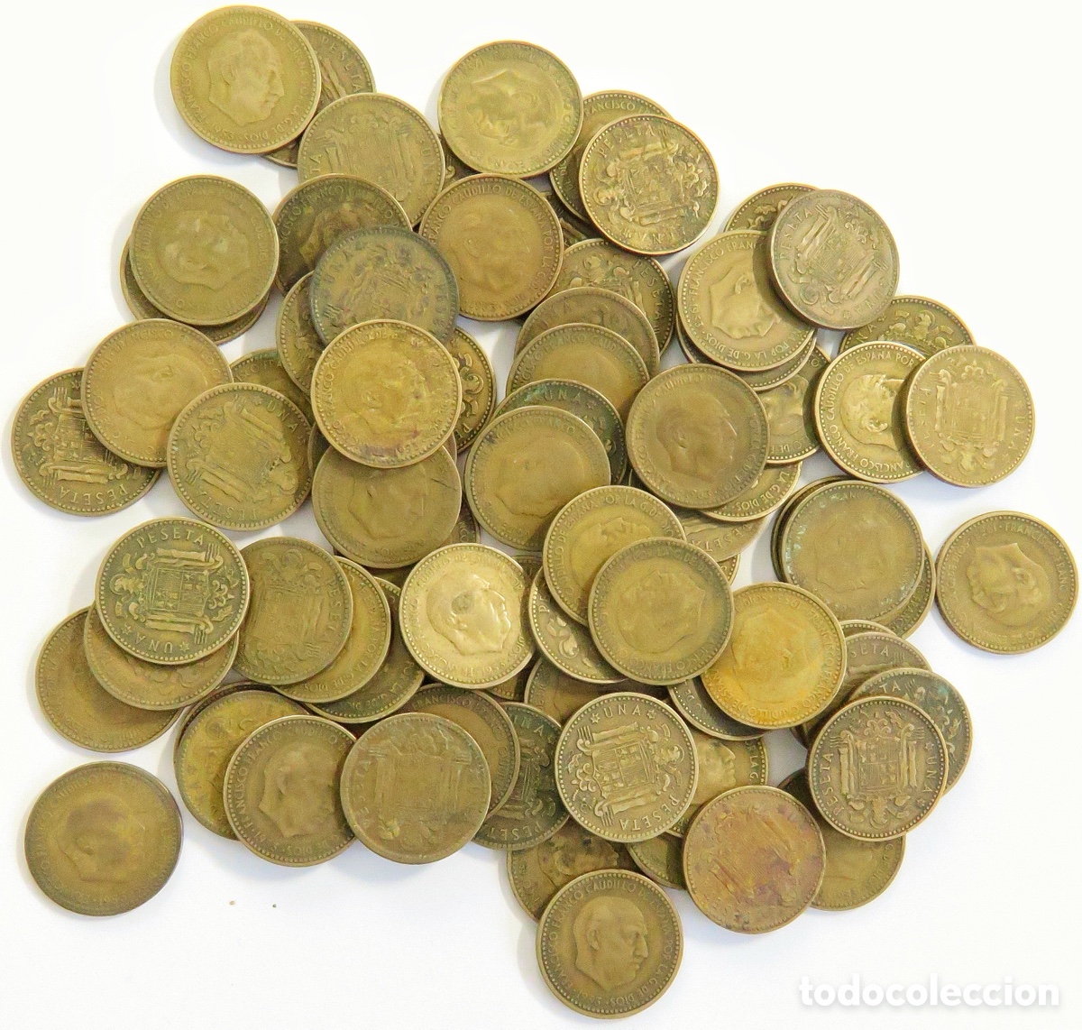 Monnaies d'Espagne: Lote Pesetas Franco 1953 275 gr Estrellas Revisar