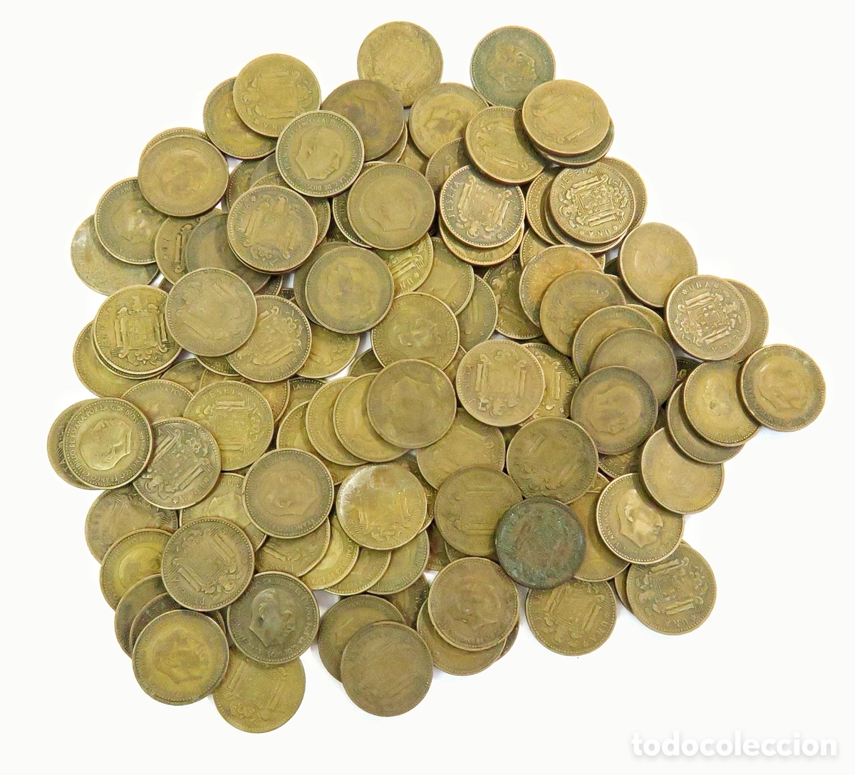 Monnaies d'Espagne: Gran Lote Pesetas Franco 1953 454 gr Estrellas Revisar