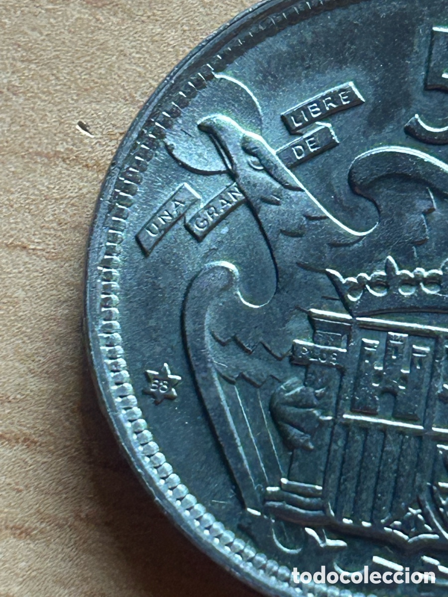 Monedas de Espa&ntilde;a: Moneda 50 pesetas 1957 58* - Foto 2