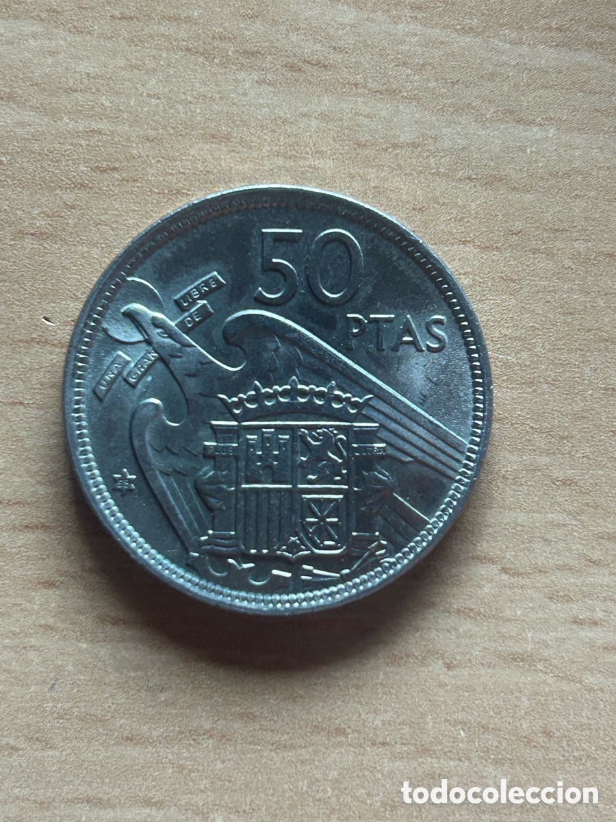 Monedas de Espa&ntilde;a: Moneda 50 pesetas 1957 58* - Foto 1