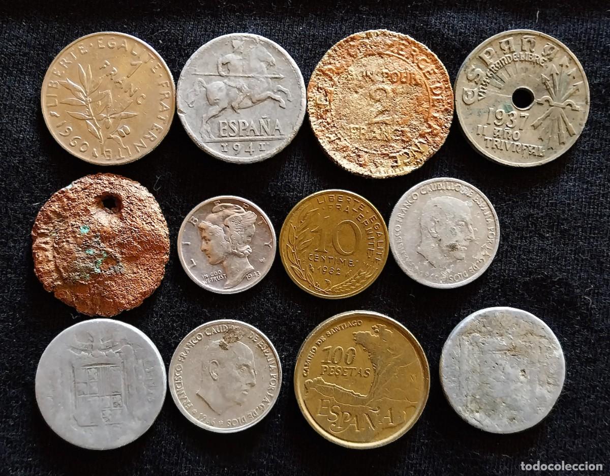 Monnaies d'Espagne: Lote variado de monedas.