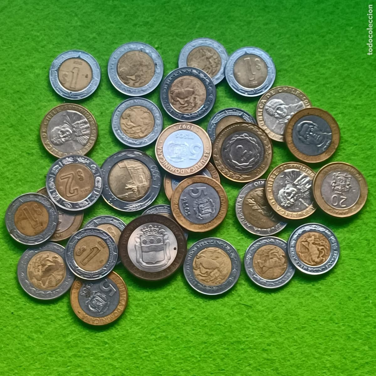 Monedas de Espa&ntilde;a: Varios paises, LOTE 30 monedas bimet&aacute;licas, 17442