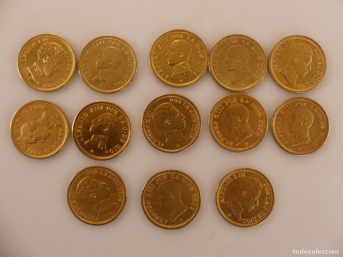 Monnaies d'Espagne: COLECCION LOTE DE 13 MONEDAS DE 2 CENTIMOS ALFONSO XIII