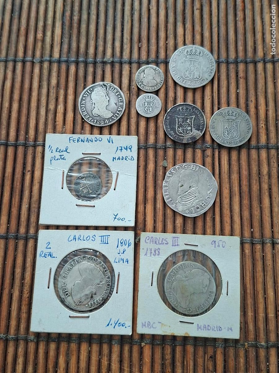 M&uuml;nzen von Spanien: LOTE DE 10 MONEDAS ESPA&Ntilde;OLAS DE PLATA.