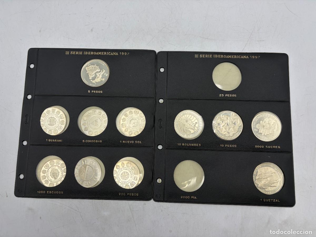 Moedas de Espanha: III SERIE IBEROAMERICANA 1997. LOTE DE 12 MONEDAS. PLATA. VER TODAS LAS FOTOS.
