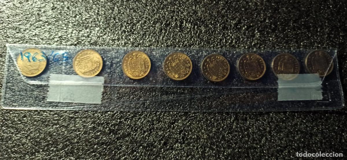 M&uuml;nzen von Spanien: Tira de 8 Monedas &ndash; 1 Peseta 1963*(19-65) &ndash; S/C Brillo Original* Lote 135