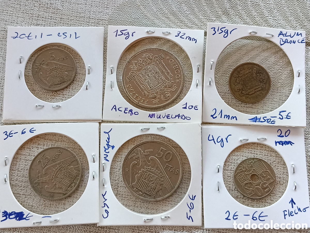 Monedas de Espa&ntilde;a: Lote 6 monedas espa&ntilde;olas surtidas - Foto 4