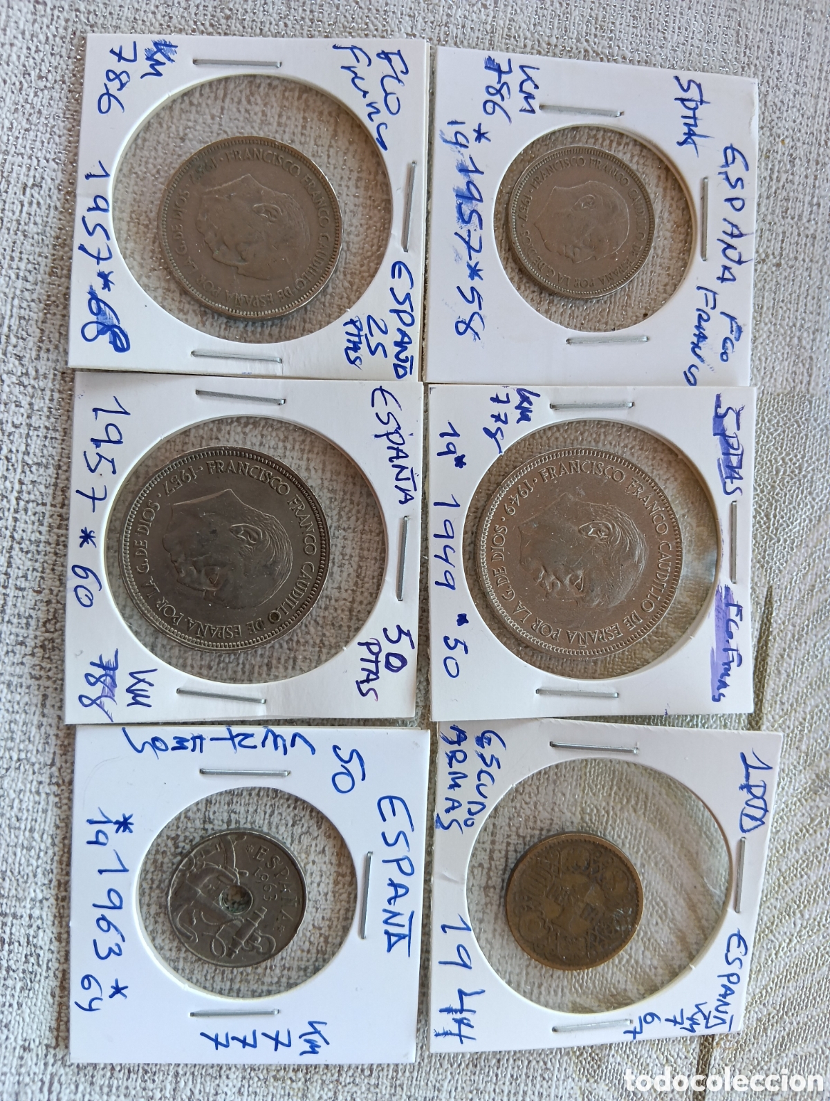 Monedas de Espa&ntilde;a: Lote 6 monedas espa&ntilde;olas surtidas - Foto 8