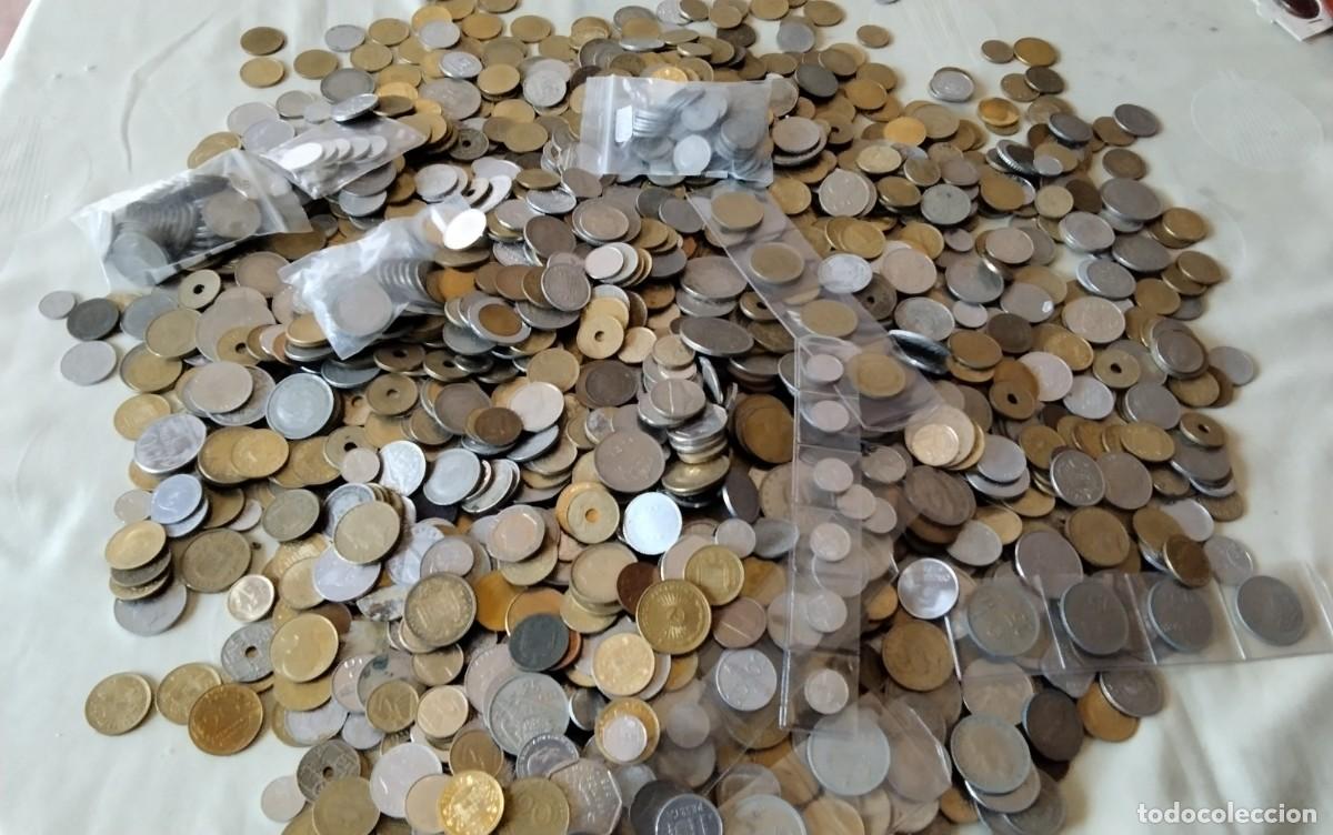 Monedas de Espa&ntilde;a: LOTE DE APROX. 7 KGR DE MONEDA ANTIGUA VARIADA , VER FOTOS