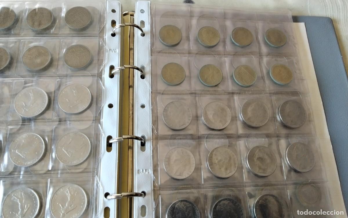 Monedas de Espa&ntilde;a: ALBUM DE MONEDAS CON APROX. MONEDAS VARIADAS , VER COMPOSICION - Foto 14