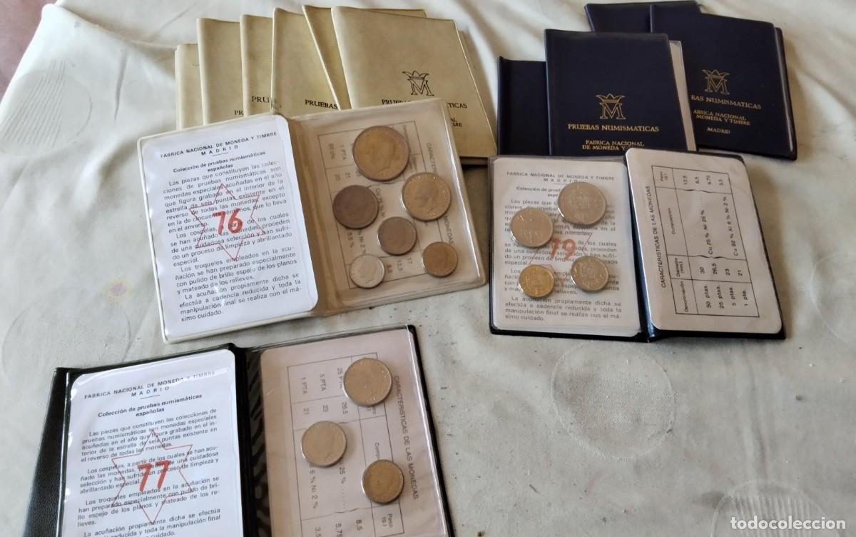 Monedas de Espa&ntilde;a: LOTE DE 15 CARTERAS DE MONEDAS , 8 DEL 1976-2 DEL 1977 ,Y 5 DEL 1979 , PERFECTAS