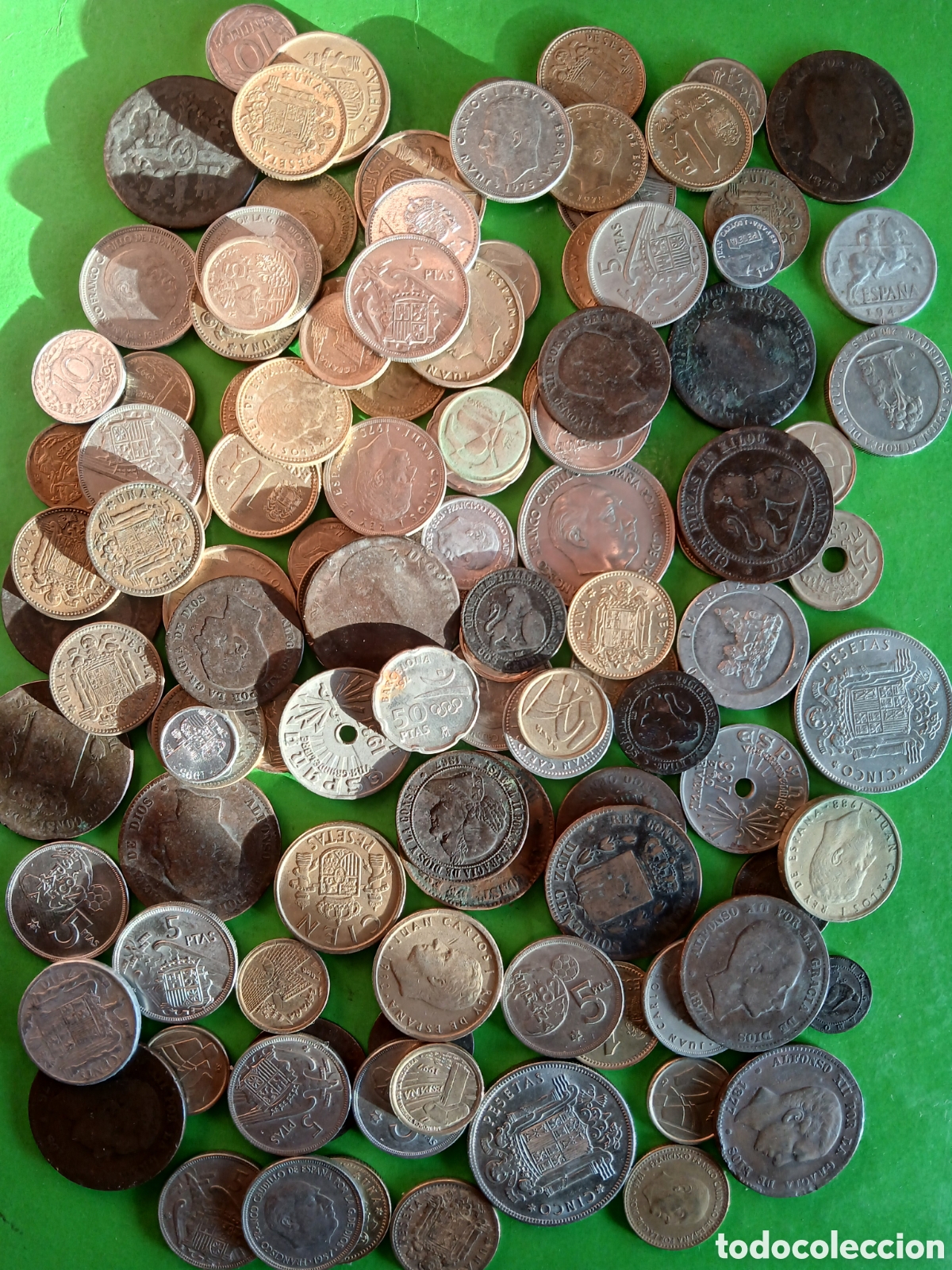 Monnaies d'Espagne: Espa&ntilde;a peque&ntilde;o lote de monedas - 550 gramos.