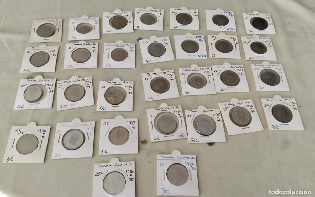 Monedas de Espa&ntilde;a: LOTE DE 30 MONEDAS DE 25 PTS JUAN CARLOS ESTUCHADAS Y LA MAYORIA SIN CIRCULAR