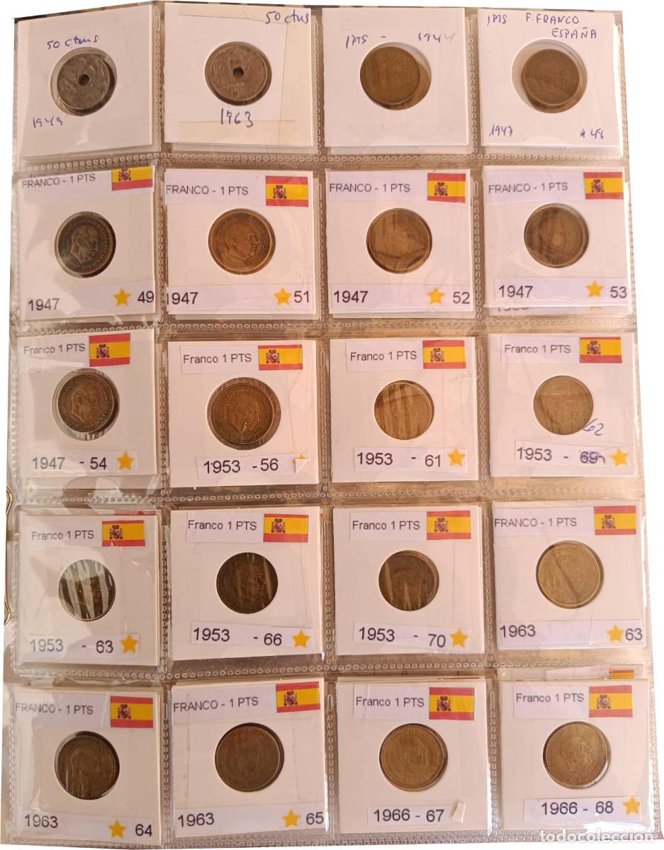 Monedas de Espa&ntilde;a: Monedas Franco 1 Peseta Estrellas Colecci&oacute;n