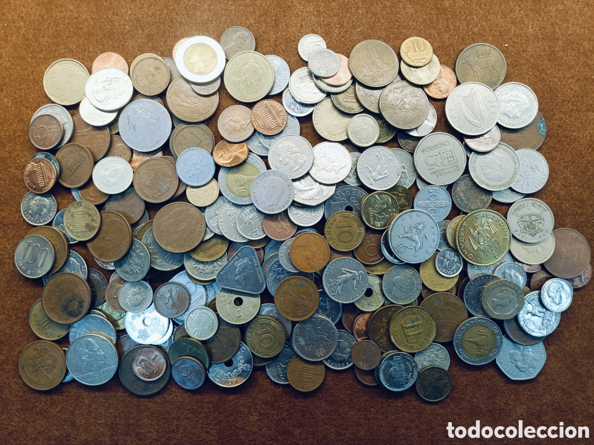 Monedas de Espa&ntilde;a: LOTE DE 1 KILO DE MONEDAS MUNDIALES . GRAN VARIEDAD. REF 7