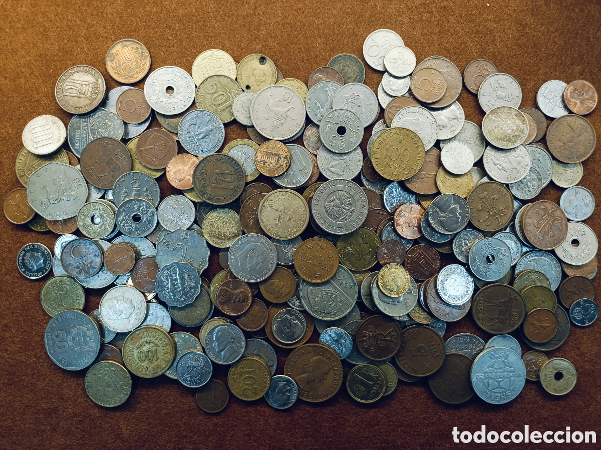 Monedas de Espa&ntilde;a: LOTE DE 1 KILO DE MONEDAS MUNDIALES . GRAN VARIEDAD. REF 8