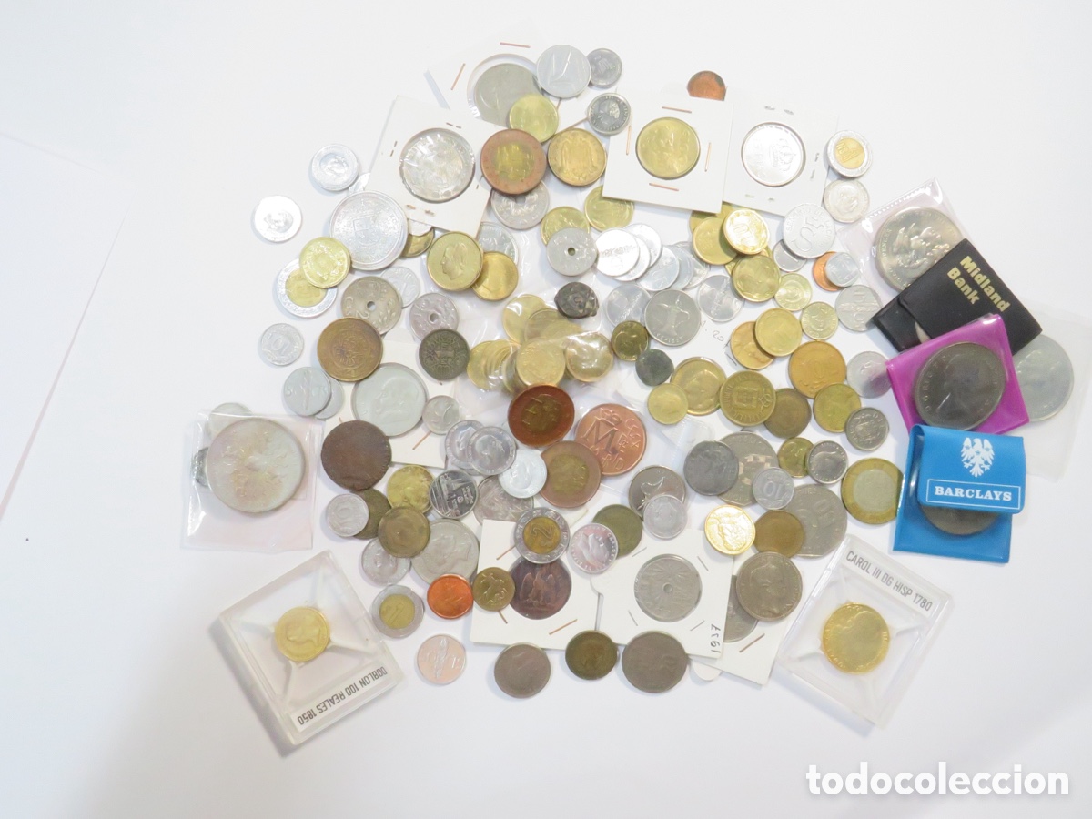 Monedas de Espa&ntilde;a: 800 Gramos de Monedas del Mundo y Espa&ntilde;a &ndash; Gran Lote para Clasificar &ndash; Tesoro Numism&aacute;tico