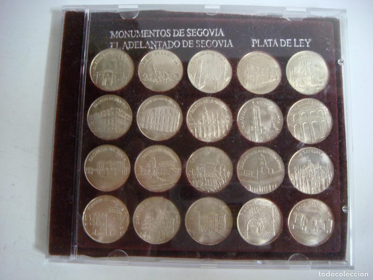 Monedas de Espa&ntilde;a: ESTUCHE CON 20 MONEDAS DE PLATA DE 800 DE MONUMENTOS DE SEGOVIA